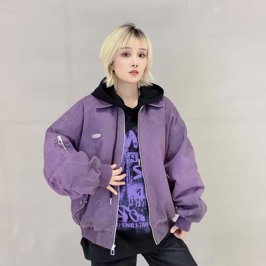 NC翻领喷色渐变夹棉外套51027（紫）冬季254040050321 商品图0