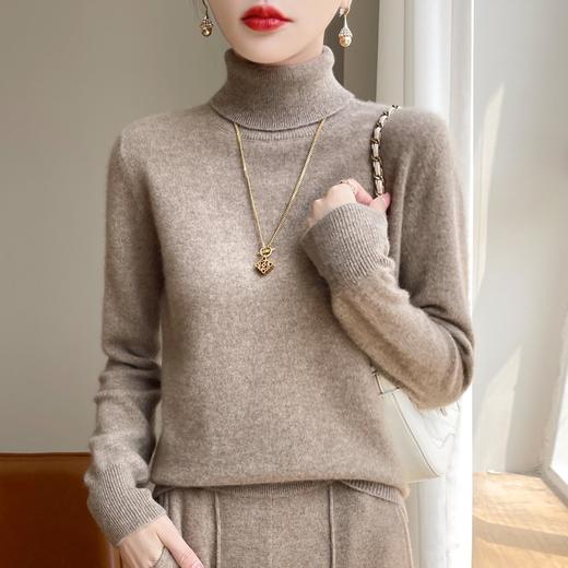 丁摩 纯羊毛秋冬加厚高领羊毛衫女2206 商品图0