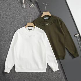 F010410重磅纯棉水洗面料字母刺绣休闲圆领卫衣