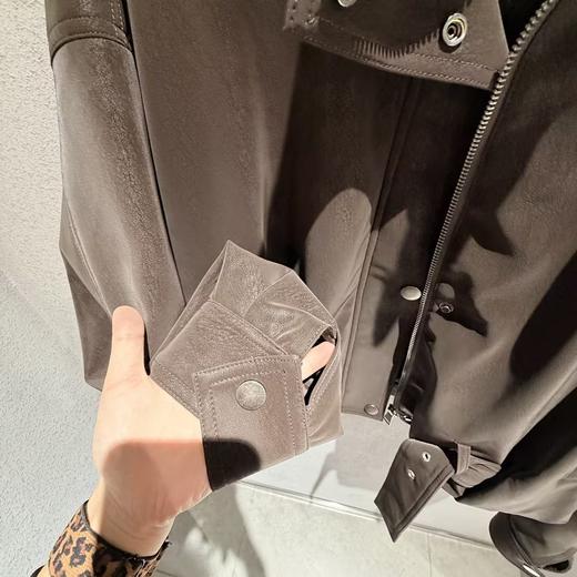 NC立领夹棉个性皮外套51103（咖啡）冬季 254011740321 商品图3