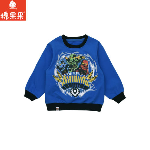 棉果果× LEGO男童春秋卫衣内搭纯棉小线圈圆领套头卫衣L112180226178 商品图0