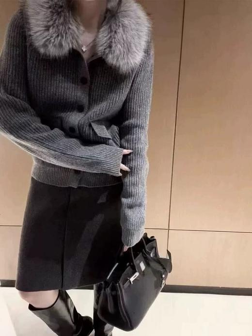 气质百搭毛领开衫毛衣外套-纪念日百货门店同款168693605 商品图7