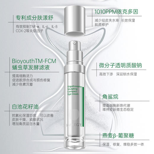 【仅三生物】玻麦妍2000+PPM麦角硫因塑颜紧致眼霜 15g/瓶+赠同款1g*10支 商品图4