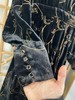 「断码清仓」超美下摆不规则烫金进口金丝绒裙秋冬连衣裙 L码  ZFYY284 商品缩略图3