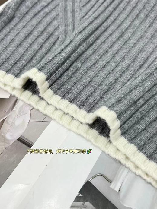 F010416简约时尚修身版型罗纹烟囱领针织衫毛衣 商品图13