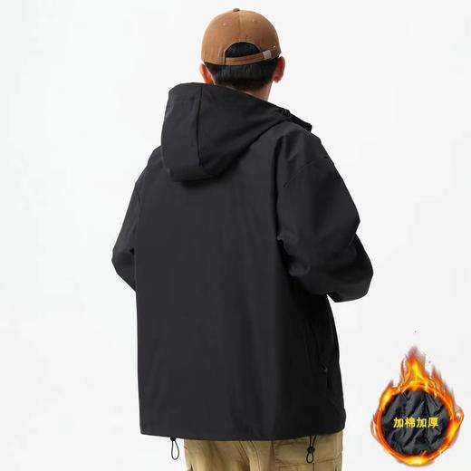 F010403限定防水夹棉加厚连帽拼接夹克棉服 商品图1