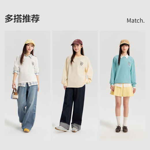 笛莎Deesha青少年女童T恤2026春季女童打底长袖刺绣标T恤 商品图2