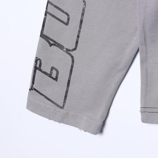 F7273SDSA男士秋冬新款痞帅男装美式破洞拼色圆领长袖T恤百搭时尚上衣 商品图4