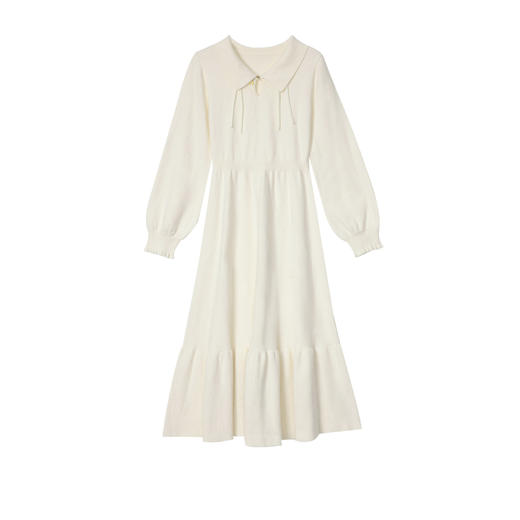 现货 鹿向南「缦缦未央」新中式改良国风连衣裙秋黑色针织长裙 商品图4