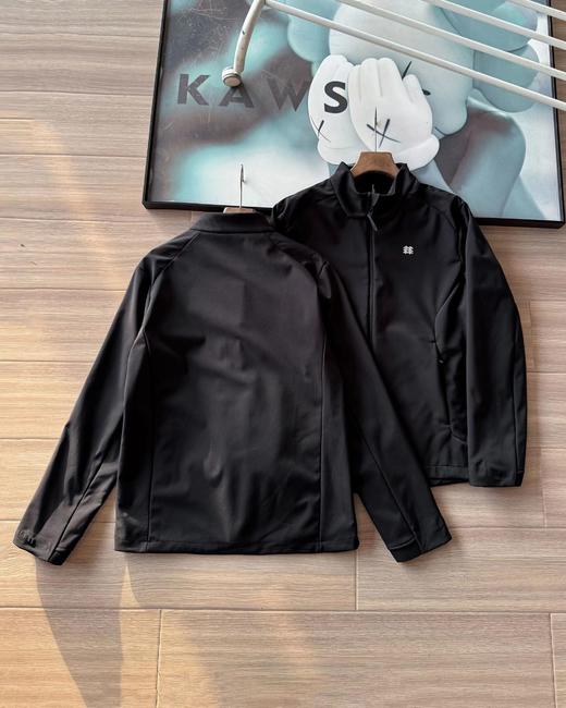 F010428防风防泼水加绒底衬复合立领软壳夹克外套 商品图1