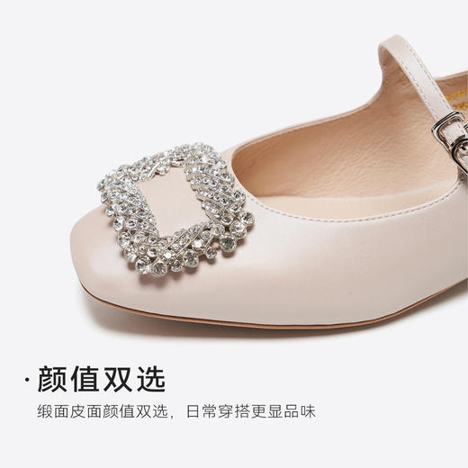 星期六26春新款优雅方扣一字带粗跟玛丽珍SSE1111228 商品图12