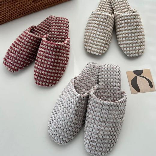 双色菠萝绒棉拖｜仿动物皮毛，软乎乎的踩屎感 商品图2