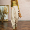 百媚生 苎麻加绒加厚休闲裤文艺百搭女裤子宽松灯笼裤棉裤TDA-8839 商品缩略图3