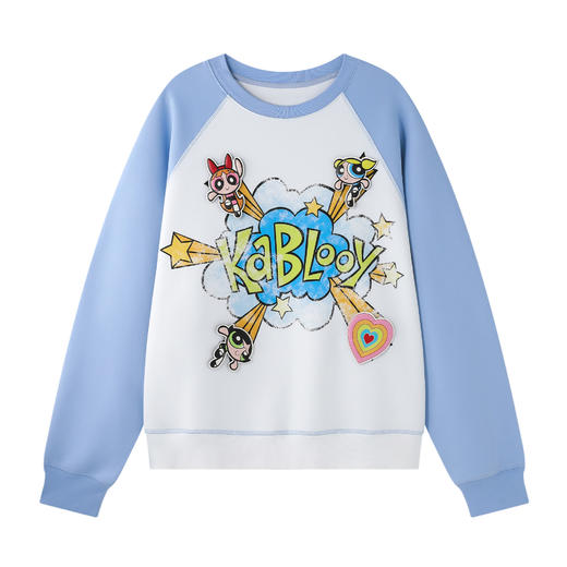 飞天小女警联名BJHG不计后果无帽卫衣女款春季新款潮粉色贴贴上衣 商品图4