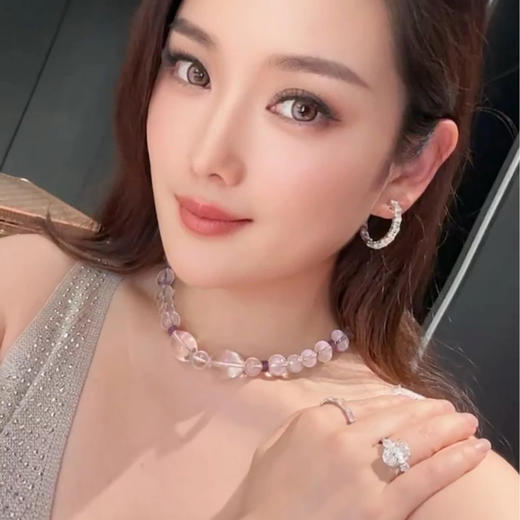 GAONAS  时尚摩登白色圈圈耳环11783EW 商品图3