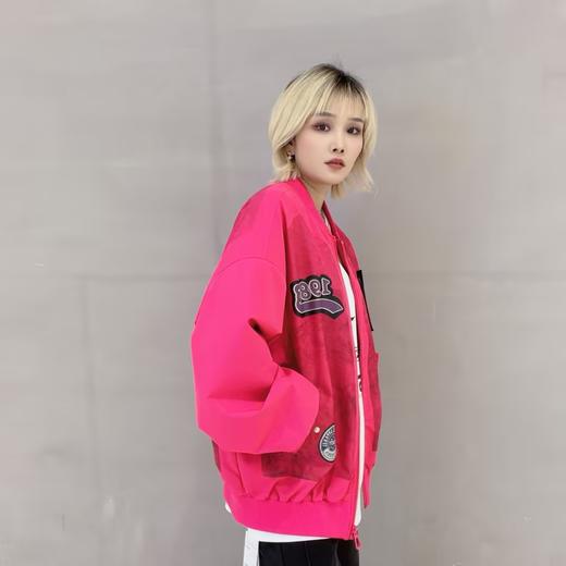 NC前后图案美式夹棉棒球服外套51009（红） 冬季 254030100321 商品图2