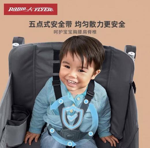 （清仓特价）美国Radioflyer儿童手推车可坐躺折叠双向四轮遛娃露营营地车 商品图2
