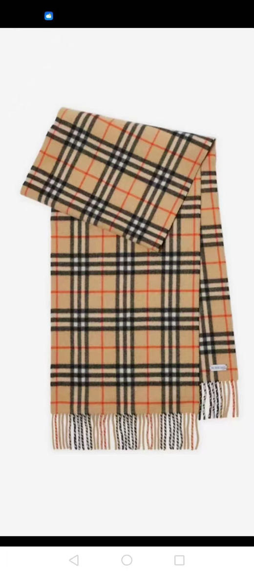 秋冬特惠💰250 巴宝莉围巾 上新 新年红提前来啦！经典羊毛格子围巾 商品图0