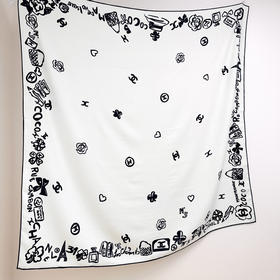 秋冬特惠💰430 香奈儿新款围巾【丝毛双面同色印花】