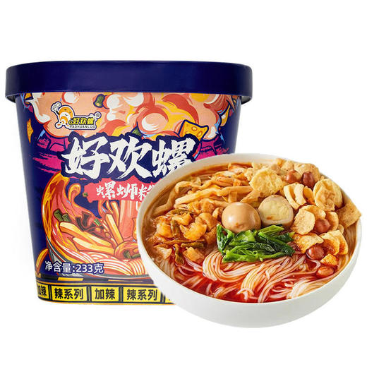好欢螺 冲泡型 加辣加臭 螺蛳粉 258g/桶 商品图0