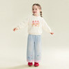 笛莎Deesha 童装女童裤子2026春新款可露丽风软萌绣花白水洗棉牛仔阔腿裤 商品缩略图2