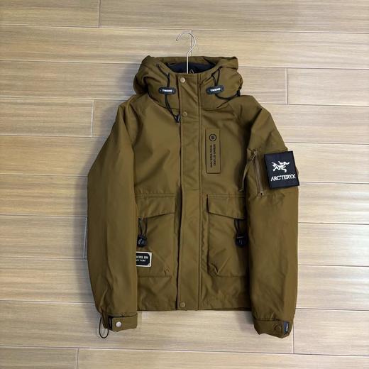 F010421新款户外白鸭绒短款轻量连帽工装羽绒服 商品图3