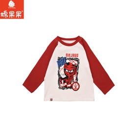 棉果果× LEGO男童春秋季打底衫插肩氨棉汗布纯棉长袖T恤L112140226171