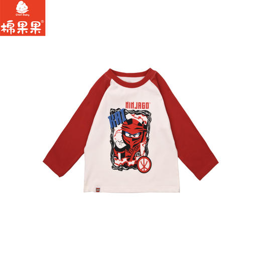 棉果果× LEGO男童春秋季打底衫插肩氨棉汗布纯棉长袖T恤L112140226171 商品图0