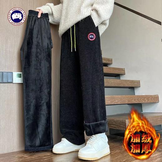 F010402新款三色高品质加绒加厚雪尼尔星空休闲运动裤 商品图6