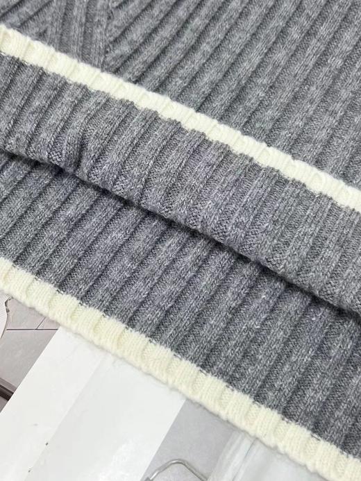 F010416简约时尚修身版型罗纹烟囱领针织衫毛衣 商品图10