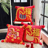 【品牌直发】加倍生活 贺岁小马毛巾绣抱枕 45*45cm新年大红喜庆马年可爱毛绒丝绒沙发抱枕  马年限定系列 春节焕新季 商品缩略图5