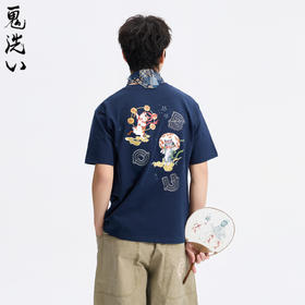 ONIARAI/鬼洗26春夏新品棒系列趣味风雷精灵猫短袖T男 N840296