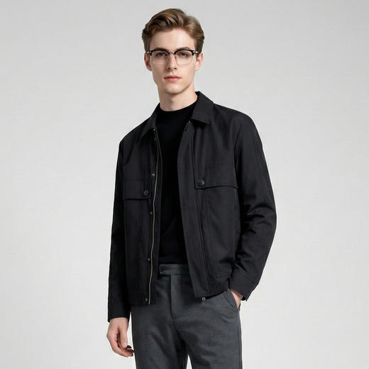 【鸭绒】圣得西2025年冬季羽绒服城市休闲翻领时尚有型男装外套 商品图3