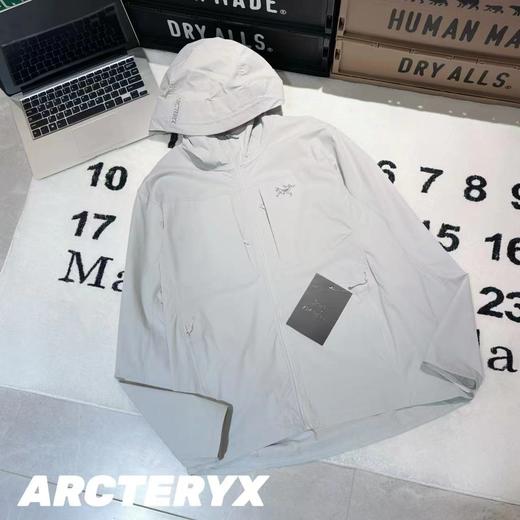 F010412纯色连帽软壳轻薄户外防风防晒夹克外套 商品图3