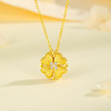 Winy S925 银金叶幸韵项链 金色镀层亲肤 四叶草 / 心形镶锆石 持久保色精致锁骨链 商品缩略图0