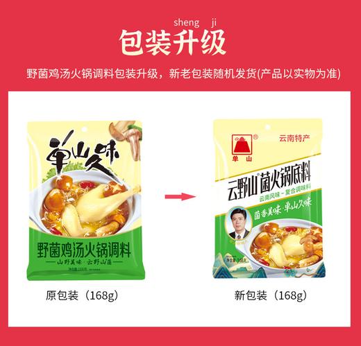 云南单山菌汤火锅底料 野生菌鸡汤三鲜清汤火锅店商用168g小包装 商品图3