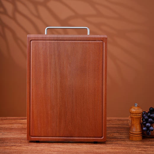 【原木整切】双枪 乌檀木整木砧板升级版+400*300*25mm 一块装 整板整切无缝板面 商品图0