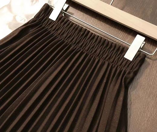 F010406冬季星闪亮片羊毛百褶裙大摆A字半身裙 商品图14