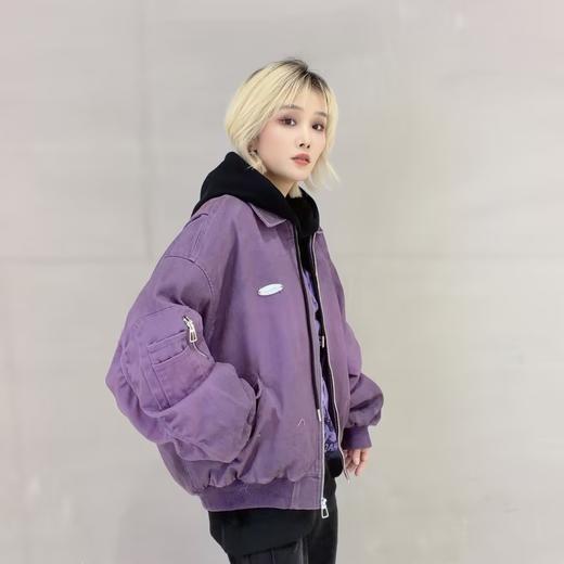 NC翻领喷色渐变夹棉外套51027（紫）冬季254040050321 商品图2