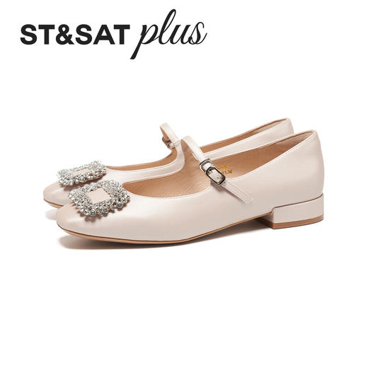 星期六26春新款优雅方扣一字带粗跟玛丽珍SSE1111228 商品图11