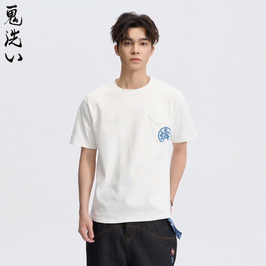 ONIARAI/鬼洗26春夏新品棒系列趣味风雷精灵猫短袖T男 N840296 商品图2