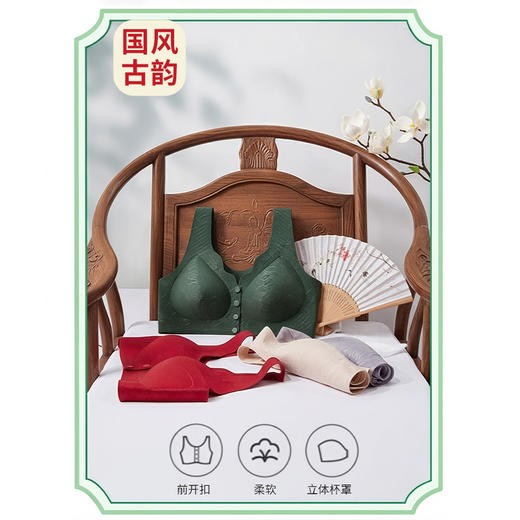 【舒服法则】青竹雅韵・国风提花文胸【2188】 商品图2