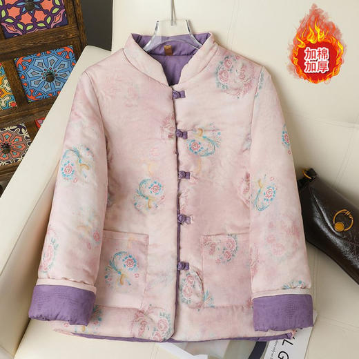 【柔软舒适吸湿透气❗️垂顺有型精致时尚】2025冬季新款保暖棉衣国风复古中式棉服上衣女士棉袄外套。jc 商品图0