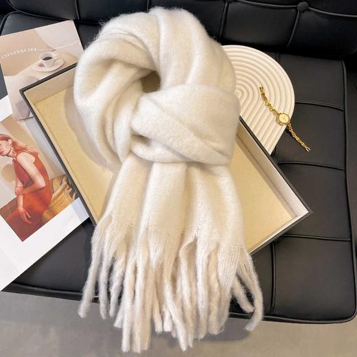 【软糯亲肤❗️加厚保暖百搭围巾】韩系氛围感，保暖又时髦，不挑人！雾霾蓝蓝色系女冬季新年马年新款披肩两用围脖 商品图12