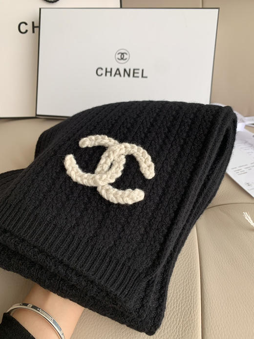 秋冬特惠💰160 香奈儿黑色针织围巾 商品图4