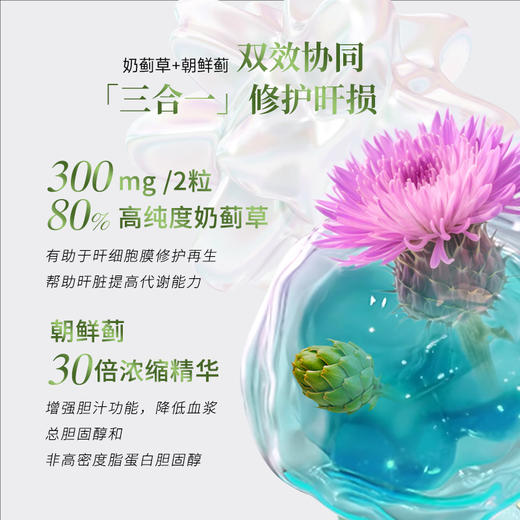 Mama Mujer 新西兰龙旰木护肝片 黄金双蓟DSP护肝 肝脏排毒代谢 脂肪肝 肝功异常 喝酒熬夜爆肝 PQQ辅酶Q10线粒体能量弹护心 60粒/瓶 MMMJ 保税仓发货 商品图4