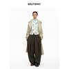 SELFWHO绵羊毛混纺宽腰头抽绳压褶阔腿裤女2026春新款收腰休闲裤 商品缩略图3