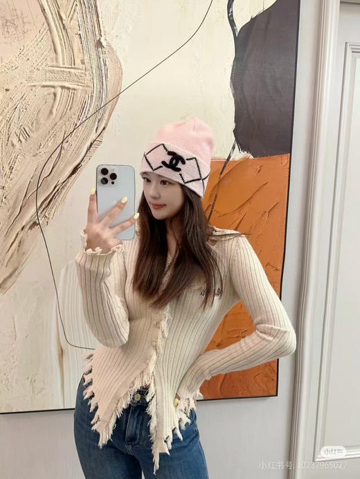 秋冬特惠💰160 香奈儿秋冬网红时尚博主推荐款毛线帽 商品图1