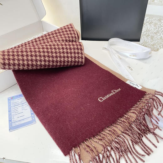 秋冬特惠💰300 古驰围巾 推荐 实物真心美 千鸟格双面围巾 商品图5