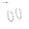 GAONAS  时尚摩登白色圈圈耳环11783EW 商品缩略图0
